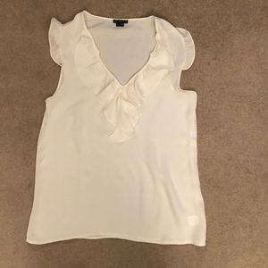 Theory ivory silk blouse